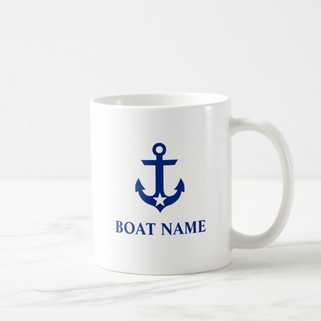 Name des Schiffes Anchor Star Kaffeetasse (Rechts)