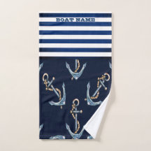Name des Schiffes, Anker blau gestreift