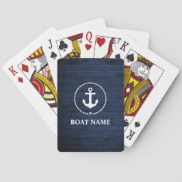 Name des Schiffes Anker Blaues Holz Spielkarten