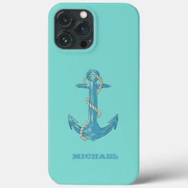 Name des Schiffes, Anker, Seil, Minze grün Case-Mate iPhone Hülle