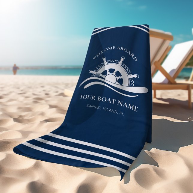 Name des Schiffes auf dem Schiff Willkommen in der Strandtuch (Von Creator hochgeladen)