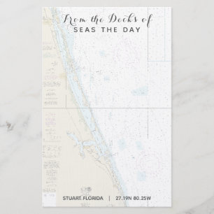 Name des Schiffes aus den Decks des Stuart FL Naut Briefpapier