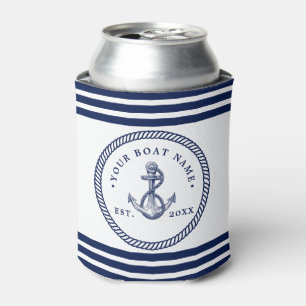 Name des Schiffes Navy Blue & White Dosenkühler