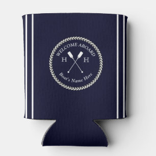 Name des Schiffes Paddles Rope Navy Blauer Empfang Dosenkühler