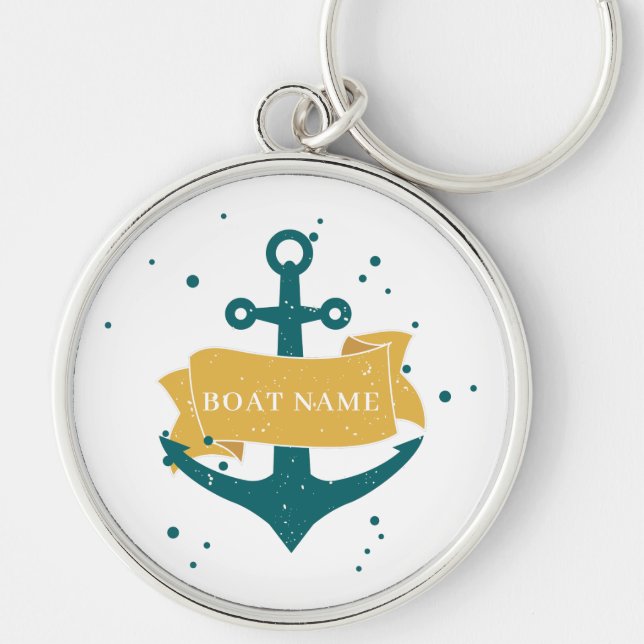 Name des Schiffes Personalisiert Schlüsselanhänger (Vorne)