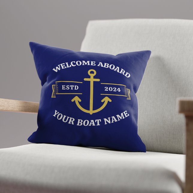 Name des Schiffes Willkommen an Bord der Marine Bl Kissen (Von Creator hochgeladen)