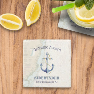 Name des Schiffes ⚓ Willkommen an Bord von New Jer Steinuntersetzer