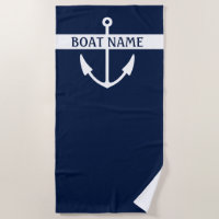 Name des Schiffs Anchor Beach Handtuch