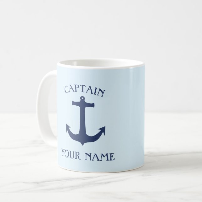 Name des Schiffskapitän Kaffeetasse (Vorderseite Links)