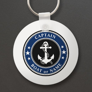 Name des Schiffskapitän oder der Marine Schlüsselanhänger