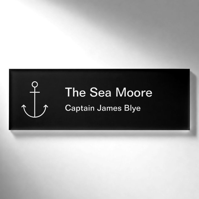 Name des Schiffskapitän Tag Namenschild (Vorderseite)