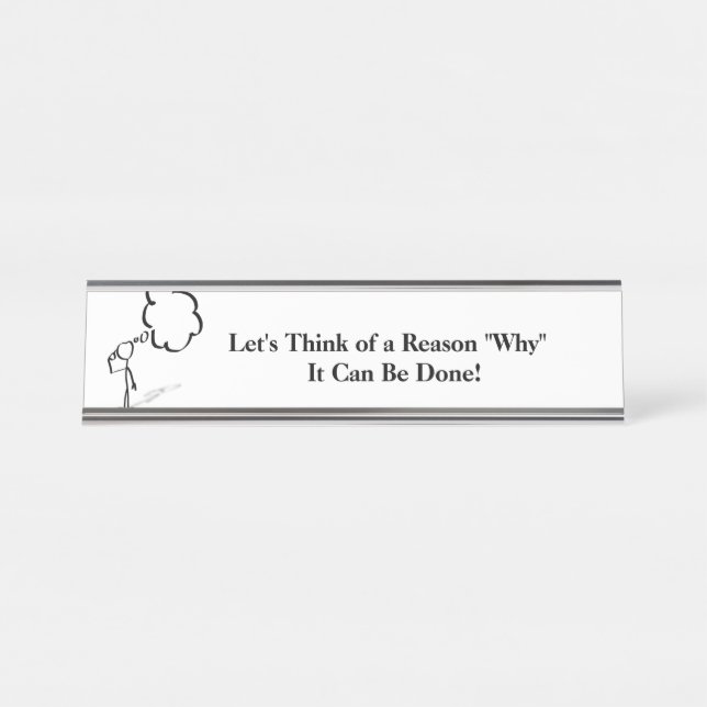 Name des Schreibtisches auf Inspiration Schreibtischnamensplakette (Vorderseite )