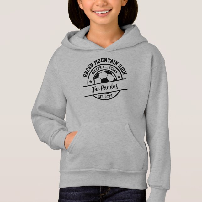 Name des Schulklubteams Fußball Hoodie (Vorderseite)