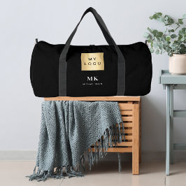 Name des Schwarz-weißen Firmenlogos Duffle Bag