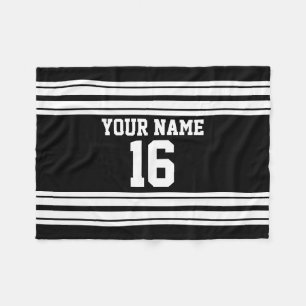 Name des Schwarz-weißen Teams Jersey Fleecedecke
