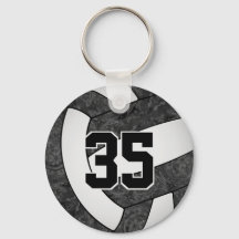 Name des Schwarz-weißen Volleyball Schlüsselanhäng