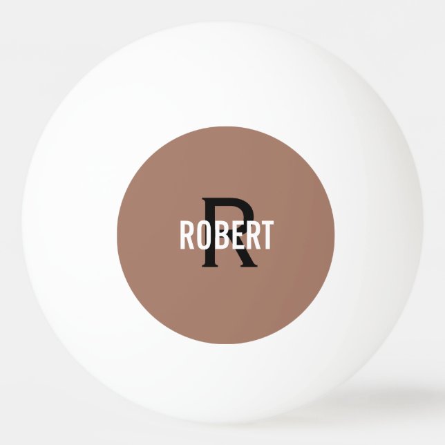 Name des schwarzen Monogramms Tischtennisball (Vorderseite)