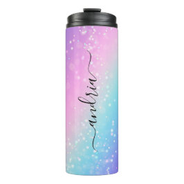 Name des schwarzen Skripts auf den Bokeh-Sternen, Thermosbecher