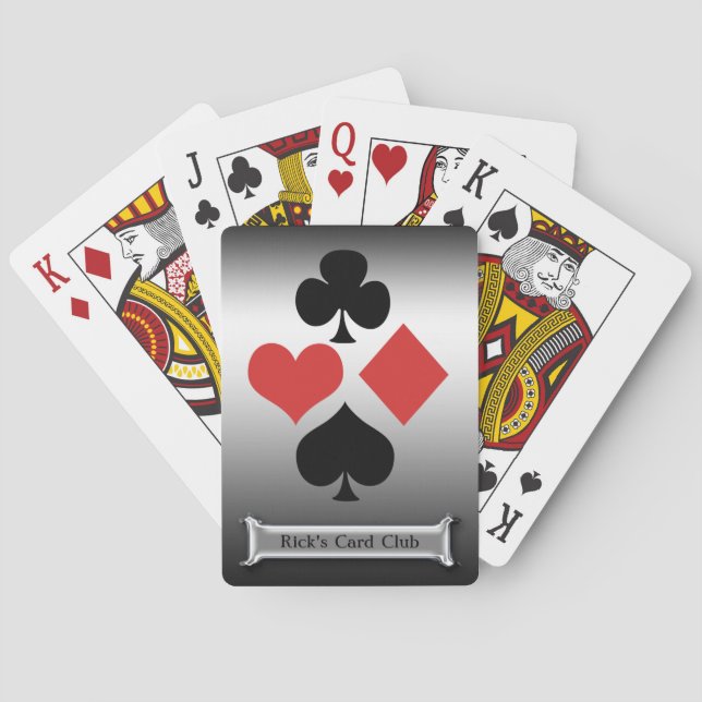 Name des Silver Card Clubs Spielkarten (Rückseite)