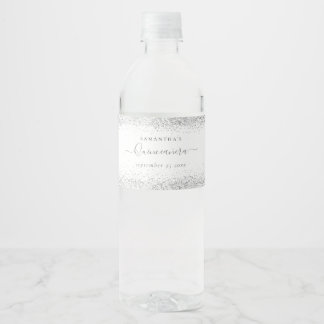 Name des Silver Glitzer Datum Quinceañera