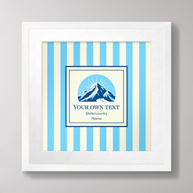 Name des Skigebiets Striped Mountain Poster (Von Creator hochgeladen)