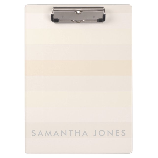 Name des Skins Peach Ombre Simple Strips personali Klemmbrett (Vorderseite)