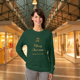 Name des Smaragdgrün-Firmenlogos T-Shirt