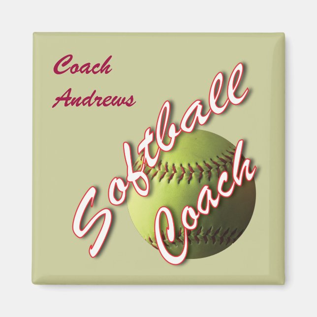 Name des Softball-Coaches Magnet (Vorne)