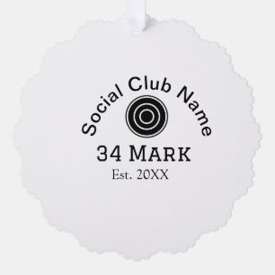 Name des sozialen Clubs hinzufügen Name des Mannsc Ornament Karte
