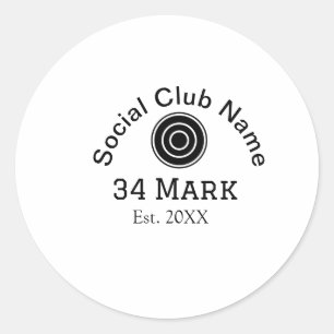 Name des sozialen Clubs hinzufügen Name des Mannsc Runder Aufkleber
