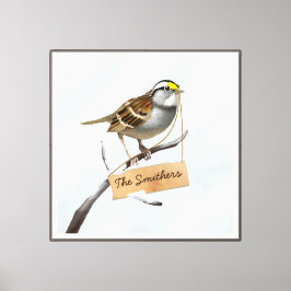 Name des Sparrow-Vogels Leinwanddruck