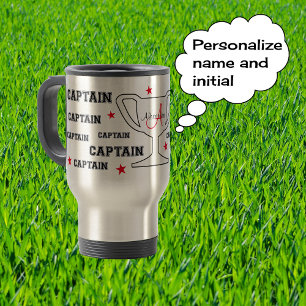 Name des Sportführers Monogram personalisiert Reisebecher