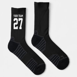 Name des Sportteams Schwarz-weiß Basketball Socken