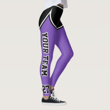 Name des Sportteams Schwarze Lila Dot Shorts