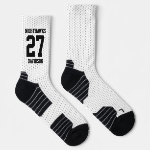 Name des Sportteams Weißer gepunkteter Basketball Socken