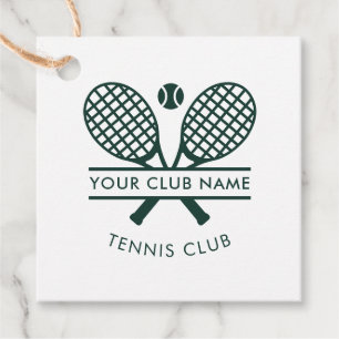 Name des Sportvereins Tennis Icons Grünes Schläger Geschenkanhänger