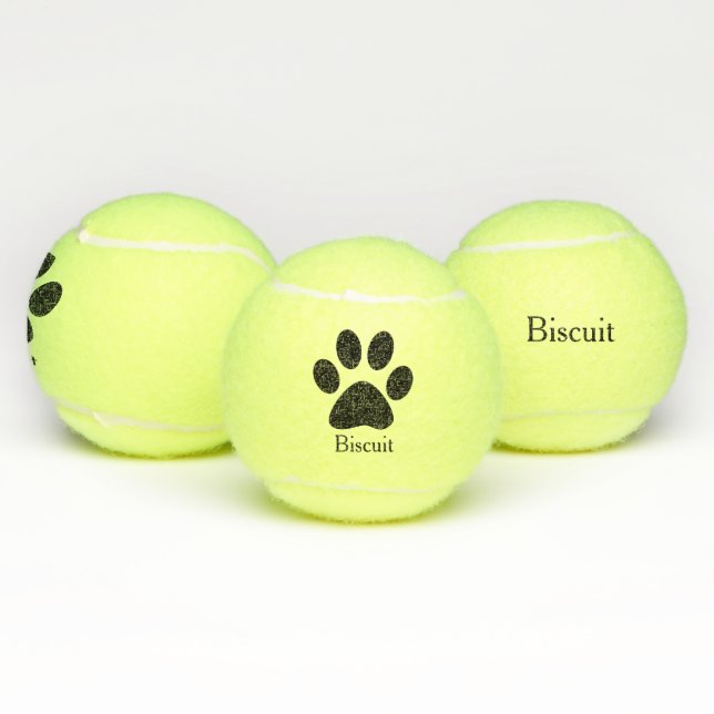 Name des Tatzen-Druck-der personalisierte Tennisbälle (Multi)