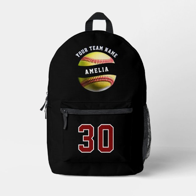 Name des Teams Name Sport Bedruckter Rucksack (Vorderseite)