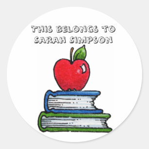 Name des Tellers Runder Aufkleber