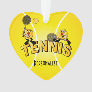 Name des Tennis-Spieler-Spaß-Cartoon-  DIY Ornament