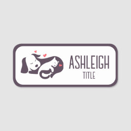 Name des Tieres Namensschild