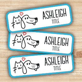 Name des Tieres Namensschild