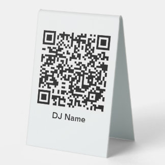 Name des Tisches mit dem DJ-Zeichen 4x6  Tischaufsteller