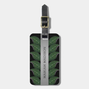 Name des Traveller-Skripts Gold Monogramm   Blumen Gepäckanhänger
