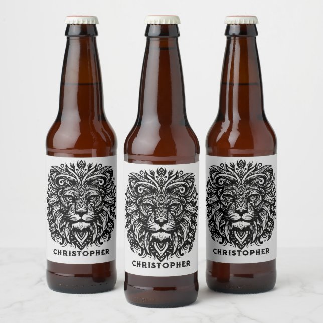 Name des Tribal Lion Bierflaschenetikett (Flaschen)