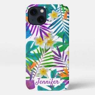 Name des tropischen Paradieses Monogrammes iPhone Hülle