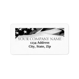 Name des Unternehmens American Flag USA Adressaufkleber