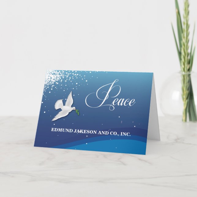 Name des Unternehmens Elegance Peace on Blue Chris Karte (Vorderseite)