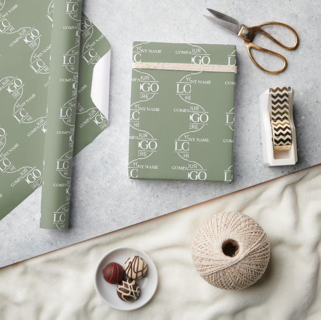 Name des Unternehmens für grüne Firmenlogo Geschenkpapier (Kunsthandwerk)
