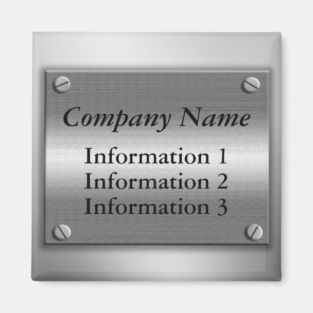 Name des Unternehmens Metal Frame Magnet (Vorne)